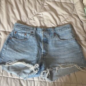 Levi's Light Blue Jean Shorts